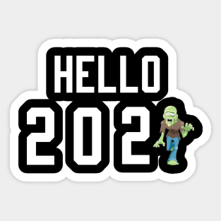 Hello 2021 zombie Sticker